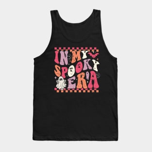 In My Spooky Era Groovy Hippie Halloween Ghost Vintage Tank Top